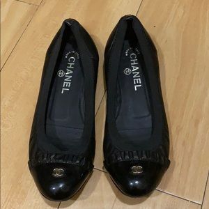 Chanel Black Flats